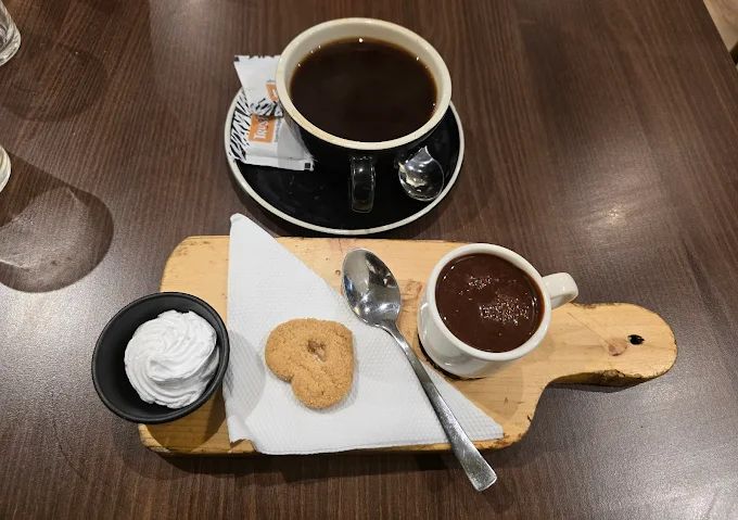 Writer's hot chocolate with whipped cream