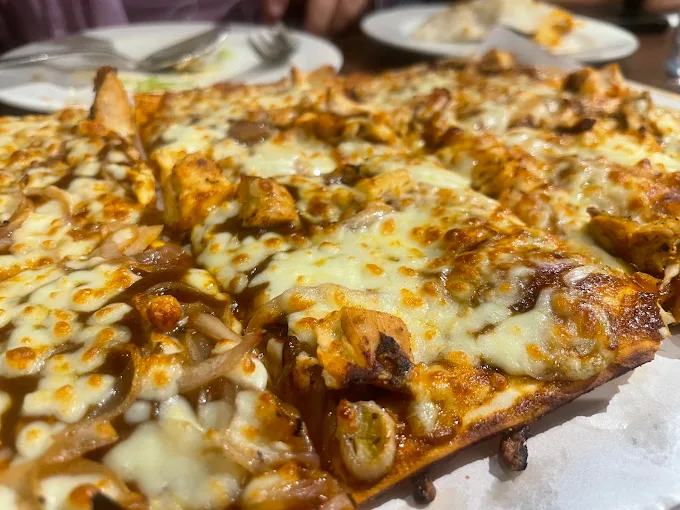 Detroit-style pizza with fries